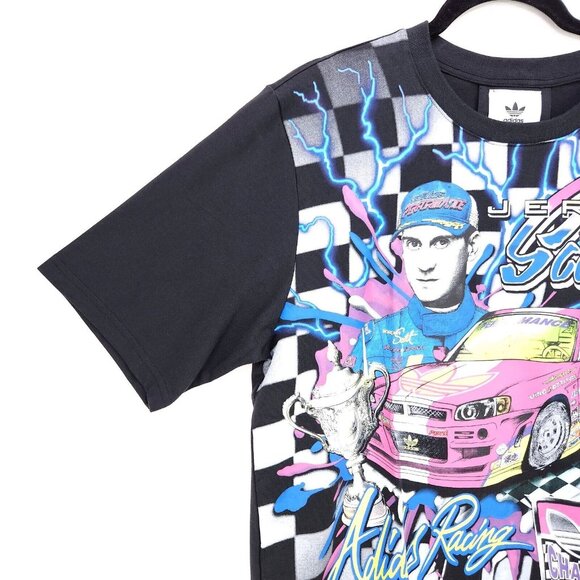 Adidas Jeremy Scott Shirt JS Rally NASCAR Style Print Tee Adult Size Small - Picture 10 of 13